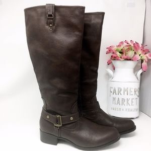 Rampage Iliya Synthetic Brown Knee High Boots